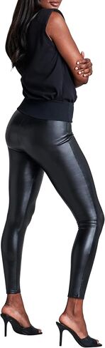 أصول Spanx Legging Red Hot Legging - Lome's Leather Looking Leggings - ... ستبدو حمراء حارة - أسود جدًا ، صغير جدًا in Kuwait