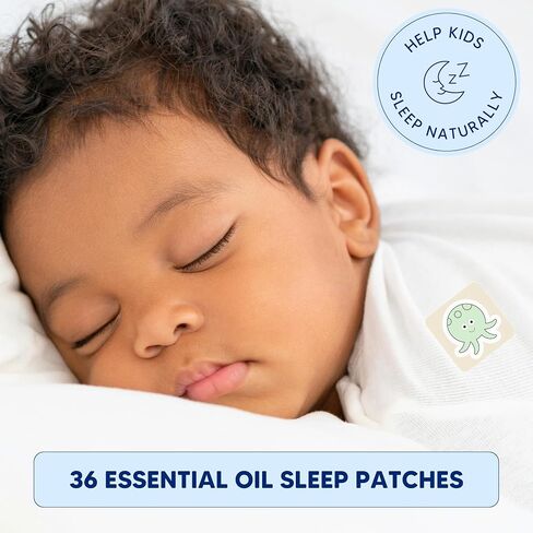 Children's Sleep Patches | Melatonin Free Toddler Sleep Aid with Lavender, Clary Sage, Orange and Geranium Essential Oils | Sleepy Stickers for Kids | 36 Patches in Saudi Arabia