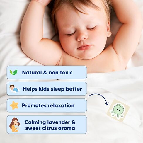 Children's Sleep Patches | Melatonin Free Toddler Sleep Aid with Lavender, Clary Sage, Orange and Geranium Essential Oils | Sleepy Stickers for Kids | 36 Patches in Saudi Arabia