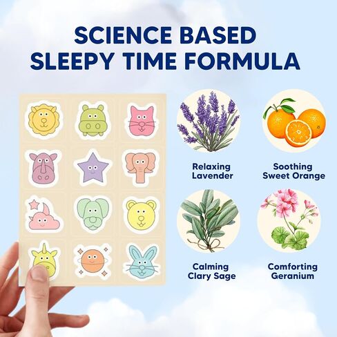 Children's Sleep Patches | Melatonin Free Toddler Sleep Aid with Lavender, Clary Sage, Orange and Geranium Essential Oils | Sleepy Stickers for Kids | 36 Patches in Saudi Arabia