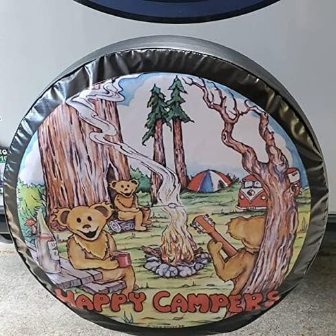 Happy Campers Bear Spare tire Cover (Select tire Size/Back up Camera Option in menu) in Saudi Arabia