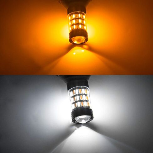 زوج Xotic Tech Pair 7440 7440A Switchback Dual Color LED LED مصابيح الإشارة الأمامية مع المقاومات الخالية من الأخطاء المضادة للضرب المتوافقة مع Ford F150 أو Toyota أو Honda in Kuwait