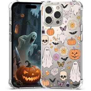 حافظة لهاتف سامسونج جالاكسي A55، شبكة عنكبوت للهالوين، تصميم عنكبوت لطيف للنساء والفتيات، غطاء هاتف خلوي ناعم مقاوم للصدمات من مادة TPU لهاتف سامسونج جالاكسي A55 للأطفال شفاف in Kuwait