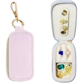 Small Travel Jewelry Box Keychain, Portable Ring Holder Keychain Jewelry Keeper Box, Mini Storage Case for Stud Earring and Trinket in Saudi Arabia