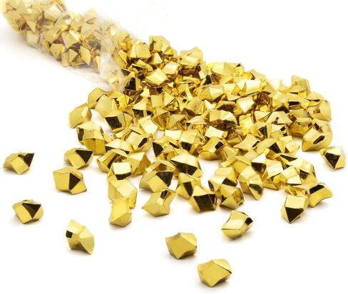 WGV Acrylic Ice Rock Crystals Gems لتنثير المائدة ، حشو المزهرية ، الزفاف ، المأدبة ، الحفلات ، الحدث ، ديكور عيد الميلاد (حوالي 150 قطعة لكل حقيبة) ، حقيبة واحدة ، 1 رطل ، فضية in Kuwait