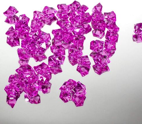 WGV Acrylic Ice Rock Crystals Gems لتنثير المائدة ، حشو المزهرية ، الزفاف ، المأدبة ، الحفلات ، الحدث ، ديكور عيد الميلاد (حوالي 150 قطعة لكل حقيبة) ، حقيبة واحدة ، 1 رطل ، فضية in Kuwait