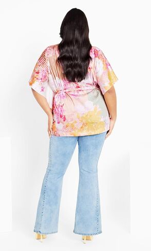 City Chic Women's Plus Size Top-Sunset Print in Saudi Arabia