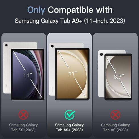 JETech Clear Case for Samsung Galaxy Tab A9 8.7-Inch, Anti-Yellowing Transparent Shockproof Slim Tablet Cover with Hard PC Back and Soft TPU Bumper (Clear) in Kuwait