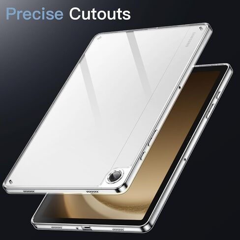JETech Clear Case for Samsung Galaxy Tab A9 8.7-Inch, Anti-Yellowing Transparent Shockproof Slim Tablet Cover with Hard PC Back and Soft TPU Bumper (Clear) in Kuwait