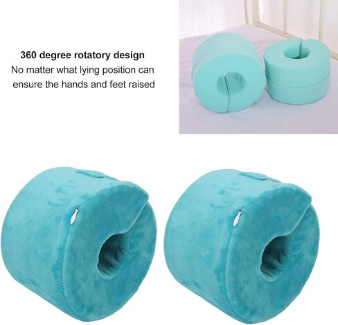 2pcs Foot Elevating Pillow, Leg Rest Post Surgery Pillow, Soft and Adjustable Sleeping Wedge for Men and Women, Ankle Protector Support Elevated Foot Heel Pillow for Sore Foot Pressure (Lake Blue) in Saudi Arabia