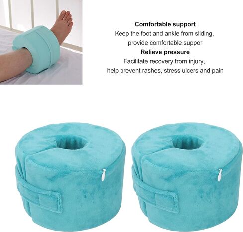 2pcs Foot Elevating Pillow, Leg Rest Post Surgery Pillow, Soft and Adjustable Sleeping Wedge for Men and Women, Ankle Protector Support Elevated Foot Heel Pillow for Sore Foot Pressure (Lake Blue) in Saudi Arabia