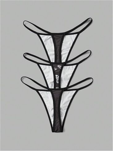 Wdirara Women's 3 قطعة جمجمة الفراشة Sun Print G String Thong Low Rise Sexy Sexy in Saudi Arabia