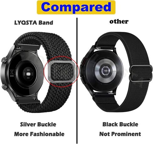 HAZELS Nylon Smart Watch Band for 20mm 22mm Universal Braided Solo Loop Bracelet Watch4 40 44 Classic 46 42mm Strap (Color : Preto, Size : 20mm Universal) in Saudi Arabia