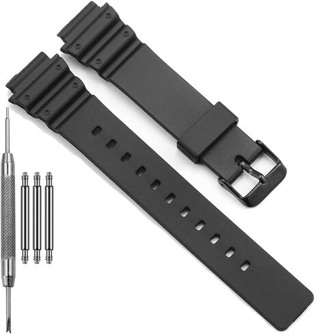 MRW200H Series Watchbands Compatible with Casio MRW-200H Resin Watch Strap Stainless steel Pin Buckle Replacemnet Bracelet in Kuwait