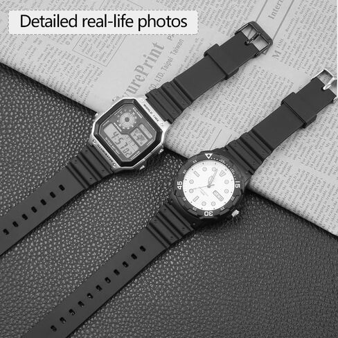 MRW200H Series Watchbands Compatible with Casio MRW-200H Resin Watch Strap Stainless steel Pin Buckle Replacemnet Bracelet in Kuwait
