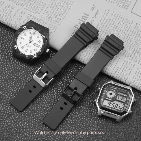 MRW200H Series Watchbands Compatible with Casio MRW-200H Resin Watch Strap Stainless steel Pin Buckle Replacemnet Bracelet in Kuwait
