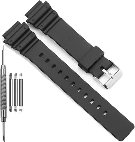 MRW200H Series Watchbands Compatible with Casio MRW-200H Resin Watch Strap Stainless steel Pin Buckle Replacemnet Bracelet in Kuwait