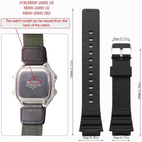 MRW200H Series Watchbands Compatible with Casio MRW-200H Resin Watch Strap Stainless steel Pin Buckle Replacemnet Bracelet in Kuwait