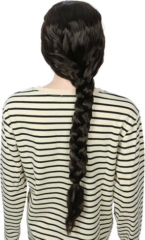 Long Black Braid Wig for Women Halloween Costume Party Synthetic Wigs in Kuwait