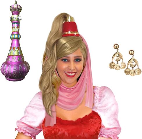 Sanctuarie تصمم جيني The Genie Wig Hat & Ponytail فقط ، (لا angs/underwig) لأزياء الهالوين in Kuwait