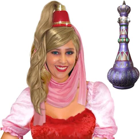 Sanctuarie تصمم جيني The Genie Wig Hat & Ponytail فقط ، (لا angs/underwig) لأزياء الهالوين in Kuwait
