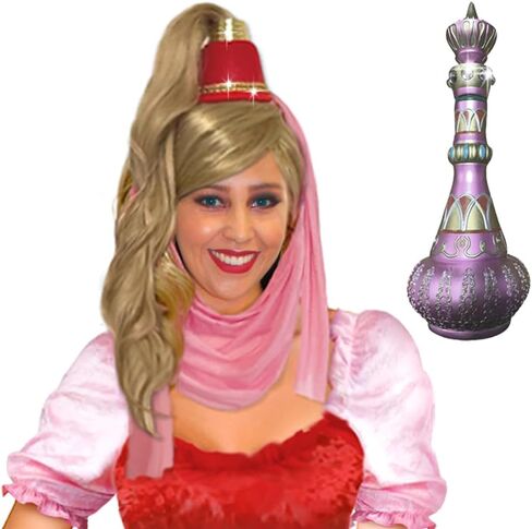 Sanctuarie تصمم جيني The Genie Wig Hat & Ponytail فقط ، (لا angs/underwig) لأزياء الهالوين in Kuwait
