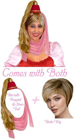 Sanctuarie تصمم جيني The Genie Wig Hat & Ponytail فقط ، (لا angs/underwig) لأزياء الهالوين in Kuwait