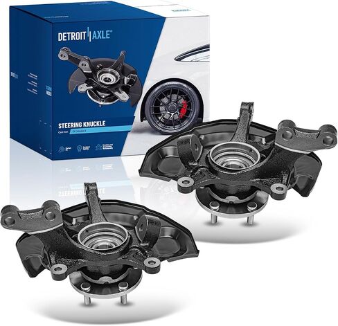 Detroit Axle - AWD Front Steering Knuckles & Wheel Hub Bearings Replacement for 2004 2005 2006 2007 2008 2009 2010 Toyota Sienna - 2pc Set in Saudi Arabia