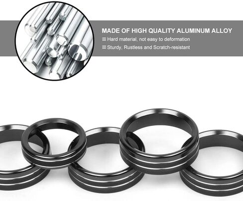 ERIDANUS for Ford F150 XLT 2016 2017 2018 2019 (Not for 2021 2022) Air Conditioner Switch & Trailer & 4WD & VOL Knob Button Trim (Black) Aluminum 6 PCS in Saudi Arabia