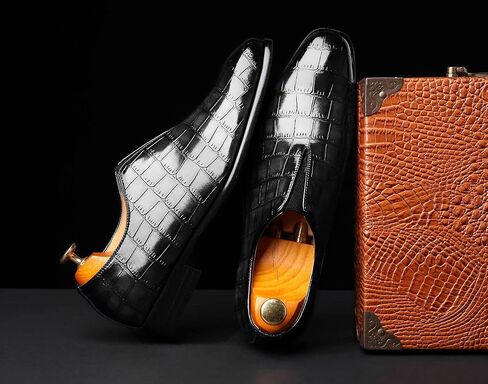 Santimon Mens Loafer Shoes Slip on Dress أحذية عارضة أقواص حفلة حفل زفاف أعمال التدخين التدخين. in Kuwait