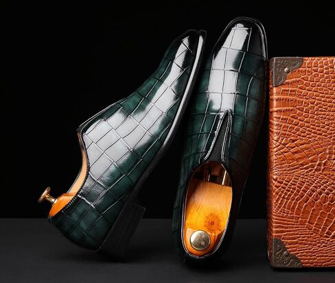 Santimon Mens Loafer Shoes Slip on Dress أحذية عارضة أقواص حفلة حفل زفاف أعمال التدخين التدخين. in Kuwait