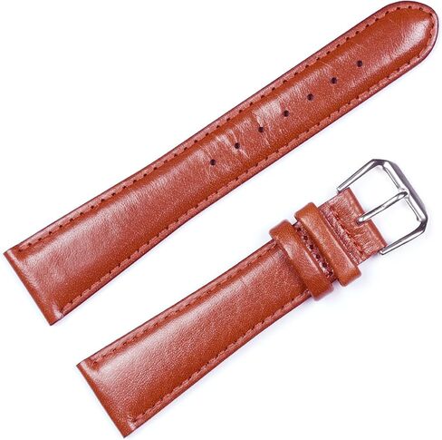 deBeer Smooth Genuine Leather Mens Watch Band/Strap | Multiple Colors Available | Sizes from 6mm to 22mm in Kuwait