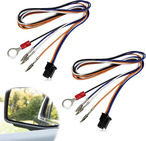 2Pcs Tow Mirrors Wiring Harness Compatible with Chevy Silverado 1500 2500 HD 2014-2018 / GMC Sierra 1500 2500 HD 2014-2018 Cargo Running Turn Signals Light in Saudi Arabia
