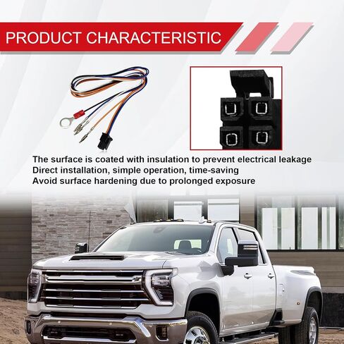 2Pcs Tow Mirrors Wiring Harness Compatible with Chevy Silverado 1500 2500 HD 2014-2018 / GMC Sierra 1500 2500 HD 2014-2018 Cargo Running Turn Signals Light in Saudi Arabia