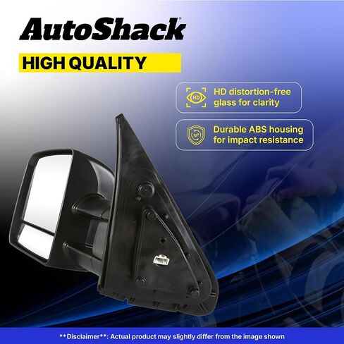 AutoShack Passenger Towing Mirror Manual Trailer Replacement for GMC Sierra 1500 Limited Chevrolet Silverado 1500 LD 2014-2018 Silverado 1500 2015-2019 Silverado 2500 HD Silverado 3500 HD KAPGM1321455 in Saudi Arabia