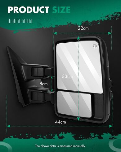 Scitoo Towing Mirrors Power Heated W/Smoke Signal for 03-07 Fit Ford Super Duty Side View Mirror Pair Set in Saudi Arabia