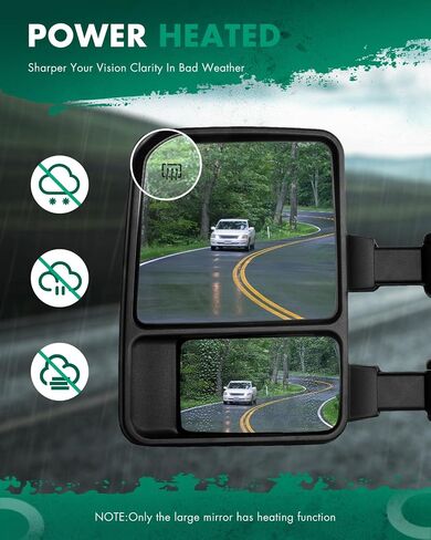 Scitoo Towing Mirrors Power Heated W/Smoke Signal for 03-07 Fit Ford Super Duty Side View Mirror Pair Set in Saudi Arabia