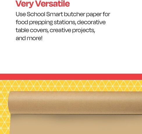 School Smart Butcher Kraft Paper Roll, 50 lbs, 30 Inches x 1000 Feet, Brown in Saudi Arabia