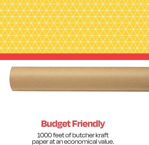 School Smart Butcher Kraft Paper Roll, 50 lbs, 30 Inches x 1000 Feet, Brown in Saudi Arabia
