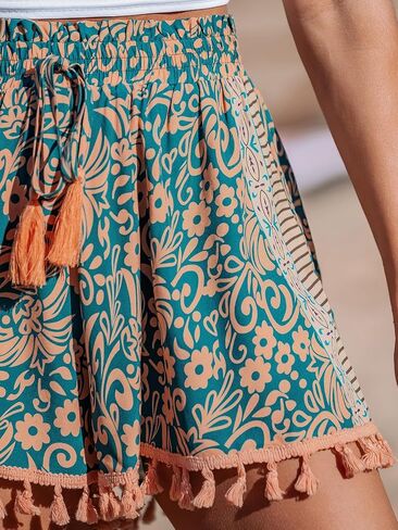 Cupshe Women Swocked Wasit Swimsuit تستر على شورت شورت شورت على شاطئ الساق على ملابس السباحة in Kuwait