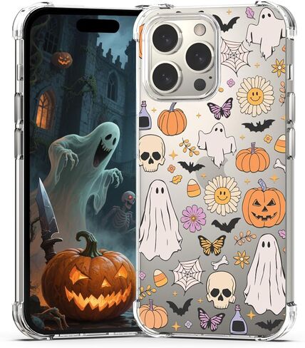 حافظة لهاتف سامسونج جالاكسي A55، شبكة عنكبوت للهالوين، تصميم عنكبوت لطيف للنساء والفتيات، غطاء هاتف خلوي ناعم مقاوم للصدمات من مادة TPU لهاتف سامسونج جالاكسي A55 للأطفال شفاف in Kuwait