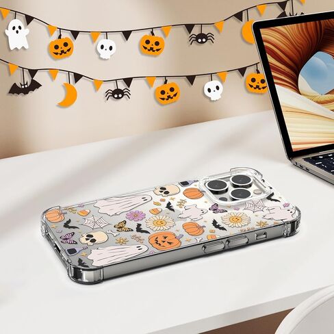 حافظة لهاتف سامسونج جالاكسي A55، شبكة عنكبوت للهالوين، تصميم عنكبوت لطيف للنساء والفتيات، غطاء هاتف خلوي ناعم مقاوم للصدمات من مادة TPU لهاتف سامسونج جالاكسي A55 للأطفال شفاف in Kuwait