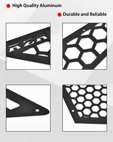 Sautvs Cover Aluminium Cover Cover Cover Grill for Polaris RZR Pro XP/RZR Turbo R 2020-2024 ، غطاء حماية مدخلات المحرك المعدني السوداء ، وتدفق الهواء المحسّن (6pcs) in Saudi Arabia
