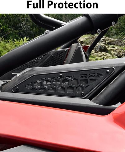 Sautvs Cover Aluminium Cover Cover Cover Grill for Polaris RZR Pro XP/RZR Turbo R 2020-2024 ، غطاء حماية مدخلات المحرك المعدني السوداء ، وتدفق الهواء المحسّن (6pcs) in Saudi Arabia