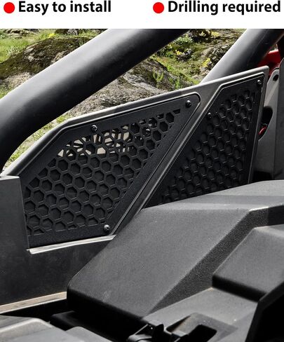 Sautvs Cover Aluminium Cover Cover Cover Grill for Polaris RZR Pro XP/RZR Turbo R 2020-2024 ، غطاء حماية مدخلات المحرك المعدني السوداء ، وتدفق الهواء المحسّن (6pcs) in Saudi Arabia