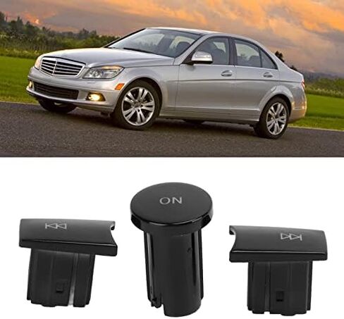 Aramox Car Volume Buttons, 3pcs Multimedia Knob Control Button Volume Buttons Car Accessories Replacement for Benz ML GL Class 2012?2015(Piano Black) in Saudi Arabia