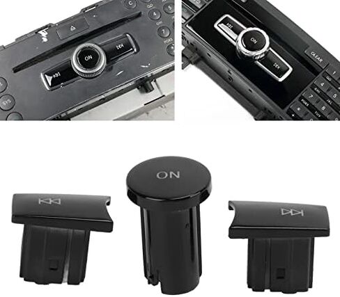 Aramox Car Volume Buttons, 3pcs Multimedia Knob Control Button Volume Buttons Car Accessories Replacement for Benz ML GL Class 2012?2015(Piano Black) in Saudi Arabia