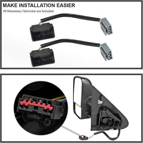 Spec-D Tuning Black Power Telescoping Side Towing Mirrors Compatible with 1997-2003 Ford F150 Light Duty Left + Right Pair in Saudi Arabia