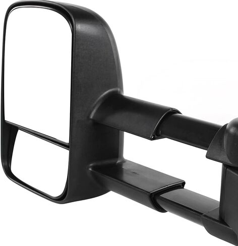 Spec-D Tuning Black Power Telescoping Side Towing Mirrors Compatible with 1997-2003 Ford F150 Light Duty Left + Right Pair in Saudi Arabia