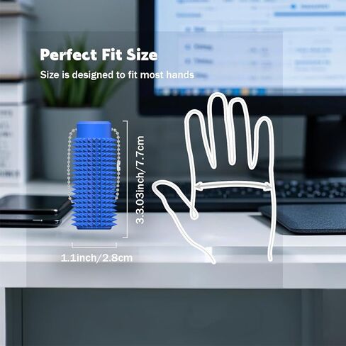 Little Ouchies تململ - سلسلة مفاتيح محفزة بحجم الجيب مع تصميم Grippie spiky ، لعبة القلق وتخفيف الإجهاد للبالغين ، هدايا فريدة من نوعها للأصدقاء والعائلة (أسود) in Kuwait